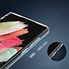 Eiroo Metal Serisi Samsung Galaxy S22 Ultra 5G Silikon Kenarl effaf Rubber Klf - Resim: 9