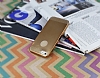 Eiroo Metallic Fit iPhone SE / 5 / 5S Gold Silikon Klf - Resim 1