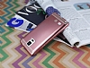 Eiroo Metallic Fit Samsung N9100 Galaxy Note 4 Pembe Silikon Klf - Resim: 2