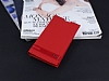 Microsoft Lumia 640 Gizli Mıknatıslı Yan Kapaklı Kırmızı Deri Kılıf - Resim: 1