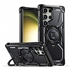 Eiroo Military Samsung Galaxy S24 Ultra Sper Koruma Siyah Klf