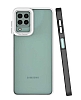 Eiroo Mima Samsung Galaxy M32 Kamera Korumal Siyah Rubber Klf