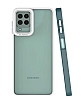 Eiroo Mima Samsung Galaxy M32 Kamera Korumal Koyu Yeil Rubber Klf