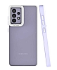 Eiroo Mima Samsung Galaxy A52 5G Kamera Korumal Lila Rubber Klf