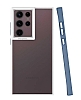 Eiroo Mima Samsung Galaxy S22 Ultra 5G Kamera Korumal Lacivert Rubber Klf