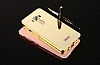 Eiroo Mirror Asus Zenfone 3 Laser ZC551KL Metal Kenarl Aynal Rose Gold Rubber Klf - Resim: 5