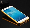 Eiroo Mirror Huawei GT3 Metal Kenarl Aynal Gold Rubber Klf - Resim: 5