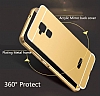 Eiroo Mirror Huawei GT3 Metal Kenarl Aynal Gold Rubber Klf - Resim: 2
