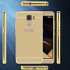 Eiroo Mirror Huawei Honor 7 Metal Kenarl Aynal Rose Gold Rubber Klf - Resim 3