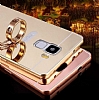Eiroo Mirror Huawei Honor 7 Metal Kenarl Aynal Rose Gold Rubber Klf - Resim: 6