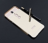 Eiroo Mirror Huawei Mate 10 Lite Metal Kenarl Aynal Silver Rubber Klf - Resim 2