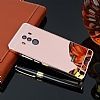 Eiroo Mirror Huawei Mate 10 Pro Metal Kenarl Aynal Rose Gold Rubber Klf - Resim: 2