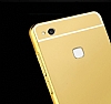 Eiroo Mirror Huawei P10 Lite Metal Kenarl Aynal Rose Gold Rubber Klf - Resim 1