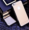Eiroo Mirror iPhone 4 / 4S Silikon Kenarl Aynal Rose Gold Rubber Klf - Resim 3