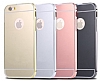 Eiroo Mirror iPhone 6 / 6S Metal Kenarl Aynal Rose Gold Rubber Klf - Resim 9