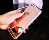 Eiroo Mirror iPhone 6 / 6S Silikon Kenarl Aynal Rose Gold Rubber Klf - Resim: 2