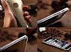 Eiroo Mirror iPhone 6 / 6S Silikon Kenarl Aynal Silver Rubber Klf - Resim: 6