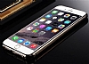 Eiroo Mirror iPhone 6 Plus / 6S Plus Metal Kenarl Aynal Siyah Rubber Klf - Resim: 6