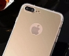 Eiroo Mirror iPhone 7 Plus Silikon Kenarl Aynal Rose Gold Rubber Klf - Resim 2