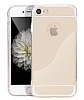 Eiroo Mirror iPhone 7 Silikon Kenarl Aynal Gold Rubber Klf - Resim: 4