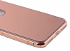 Eiroo Mirror iPhone X / XS Silikon Kenarl Aynal Rose Gold Rubber Klf - Resim 2