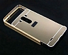 Eiroo Mirror LG G3 Metal Kenarl Aynal Gold Rubber Klf - Resim 2