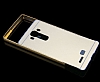 Eiroo Mirror LG G4 Metal Kenarl Aynal Gold Rubber Klf - Resim: 2