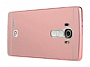 Eiroo Mirror LG G4 Metal Kenarl Aynal Rose Gold Rubber Klf - Resim 5