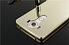 Eiroo Mirror LG G4 Metal Kenarl Aynal Gold Rubber Klf - Resim 6