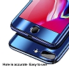 Eiroo Mirror Protect Fit iPhone 7 / 8 Aynal 360 Derece Koruma Siyah Klf - Resim 4