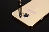 Eiroo Mirror Samsung Galaxy C7 SM-C7000 Metal Kenarl Aynal Gold Rubber Klf - Resim: 2
