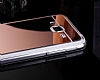 Eiroo Mirror Samsung Galaxy J3 Silikon Kenarl Aynal Rose Gold Rubber Klf - Resim 1
