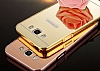Eiroo Mirror Samsung Galaxy J5 2016 Metal Kenarl Aynal Siyah Rubber Klf - Resim 4