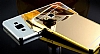Eiroo Mirror Samsung Galaxy J7 / Galaxy J7 Core Metal Kenarl Aynal Gold Rubber Klf - Resim 3