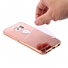 Eiroo Mirror Samsung Galaxy Note 5 Metal Kenarl Aynal Siyah Rubber Klf - Resim 2