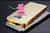 Eiroo Mirror Samsung Galaxy Note 5 Metal Kenarl Aynal Gold Rubber Klf - Resim: 3