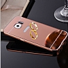 Eiroo Mirror Samsung Galaxy S7 Edge Metal Kenarl Aynal Siyah Rubber Klf - Resim: 4