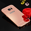 Eiroo Mirror Samsung Galaxy S7 Edge Metal Kenarl Aynal Gold Rubber Klf - Resim: 5