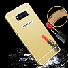 Eiroo Mirror Samsung Galaxy S8 Metal Kenarl Aynal Siyah Rubber Klf - Resim: 3