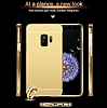 Eiroo Mirror Samsung Galaxy S9 Metal Kenarl Aynal Rose Gold Rubber Klf - Resim: 1