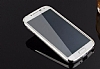 Eiroo Mirror Samsung i9500 Galaxy S4 Metal Kenarl Aynal Silver Rubber Klf - Resim: 2