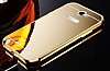 Eiroo Mirror Samsung N7100 Galaxy Note 2 Metal Kenarl Aynal Gold Rubber Klf - Resim: 3