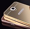 Eiroo Mirror Samsung N7500 Galaxy Note 3 Neo Metal Kenarl Aynal Gold Rubber Klf - Resim: 2