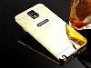 Eiroo Mirror Samsung N9000 Galaxy Note 3 Metal Kenarl Aynal Gold Rubber Klf - Resim 2
