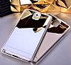 Eiroo Mirror Samsung N9000 Galaxy Note 3 Silikon Kenarl Aynal Silver Rubber Klf - Resim 6