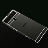 Eiroo Mirror Sony Xperia C5 Ultra Metal Kenarl Aynal Siyah Rubber Klf - Resim: 4