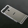 Eiroo Mirror Sony Xperia C5 Ultra Metal Kenarl Aynal Silver Rubber Klf - Resim: 4