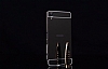 Eiroo Mirror Sony Xperia XA Metal Kenarl Aynal Gold Rubber Klf - Resim: 2