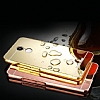 Eiroo Mirror Xiaomi Redmi 5 Plus Metal Kenarl Aynal Gold Rubber Klf - Resim: 3