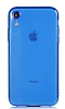 Eiroo Mun iPhone XR effaf Mavi Silikon Klf